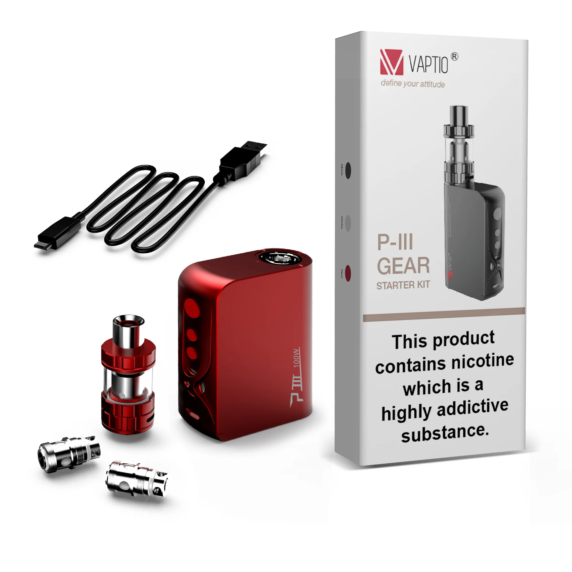 Доставка в Великобритании! Электронная сигарета Vaptio P3 боксмод 100 Вт бак для