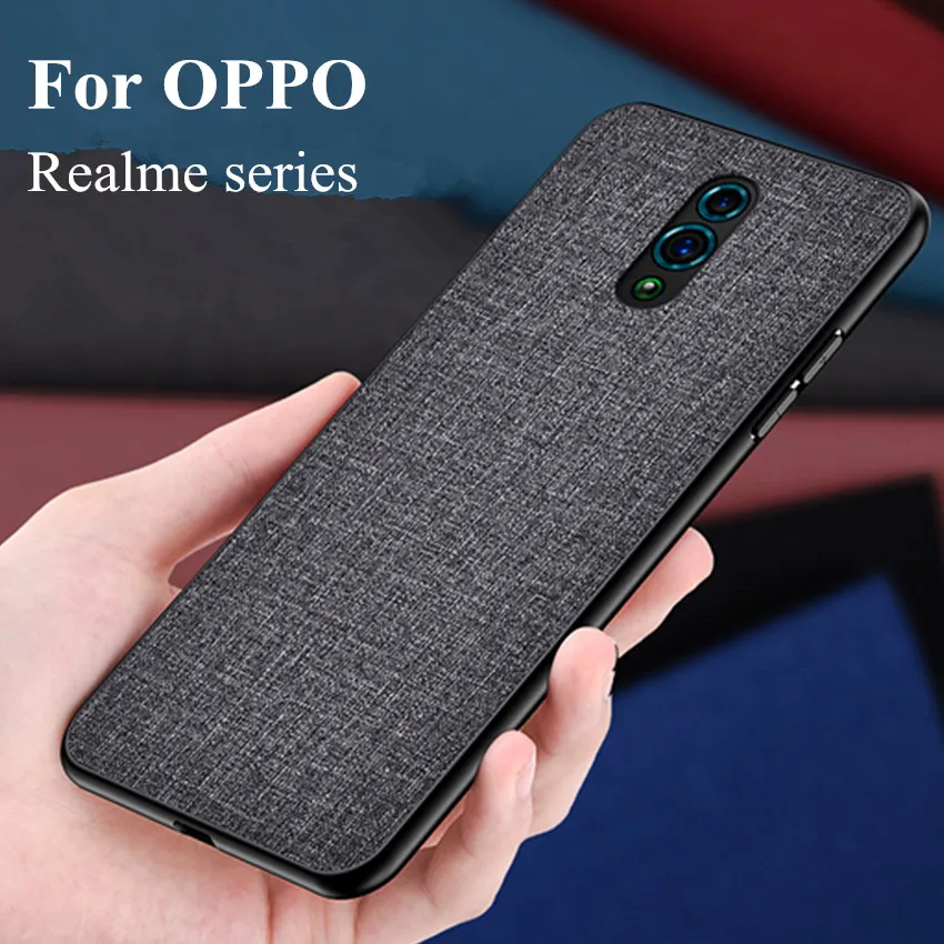 Для OPPO Realme 5 Чехол realme 1 2 Роскошная мягкая ткань полная защита жесткая задняя