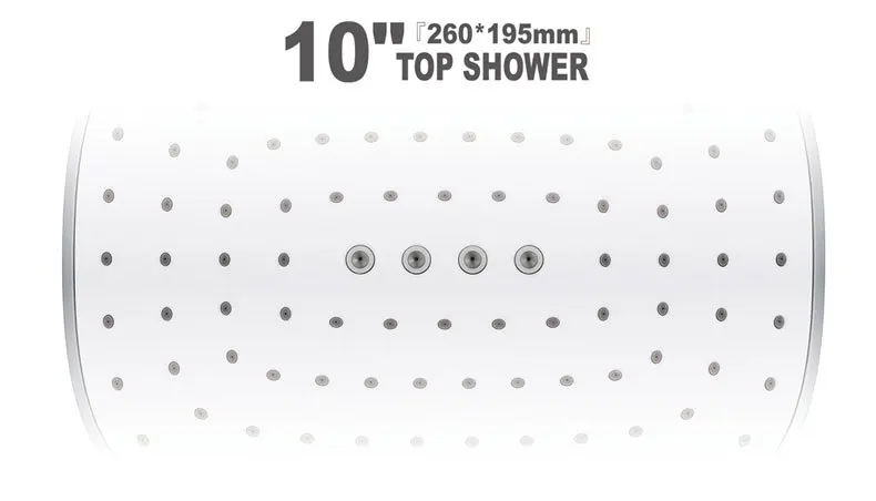 10 дюймов Массажная туманная душевая головка для ванной прямоугольная дождевая душевая кабина ABS пластик Водосберегающие насадки для душа хром