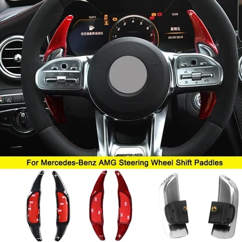 

Car Accessories Real Carbon Fiber Steering Wheel Shift Paddles For Mercedes-Benz AMG A45 CLA CLS GLA GLE GLS SL63