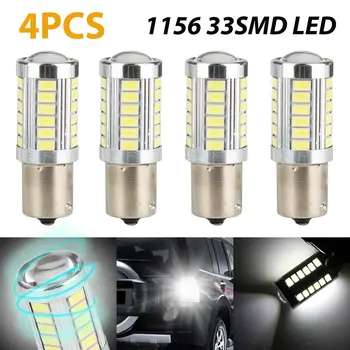 

4pcs HID White 1156 5630 33SMD 6000K High Power Interior LED Light Bulbs 1073 1141 Car Headlight Fog Lamp LED Light Bulbs