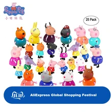 Оригинальные фигурки Свинки Пеппы, семейные друзья, набор игрушек, ПВХ, аниме, торт Пеппа, фигура, Джордж, мама, бабуля, грандфа, Подарочная игрушка для детей