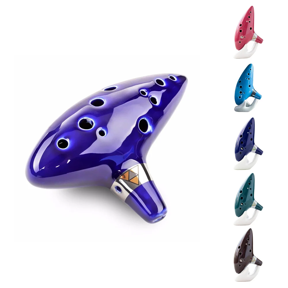 5 цветов 12 отверстий обжигаемая в печи керамика Alto C Legend of Zelda Ocarina Flute Time Ceramic|legend