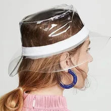 ПВХ Прозрачное желе женская панама Мягкие пластиковые прозрачные головные уборы для девочек Gorras Женский ПВХ Летняя Пляжная Шляпа Козырек Кепка