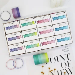 Ensemble de rubans en papier pur et Simple, 6 pièces/lot, papier de masquage, papeterie artisanale, cartes pour journaux de Scrapbooking 