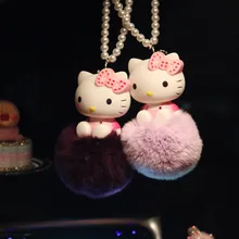 Милый Кот hello kitty брелоки КТ для автостайлинга Interio висячий брелок в виде кукол автомобиль шкентель стиля Висячие зеркало заднего вида