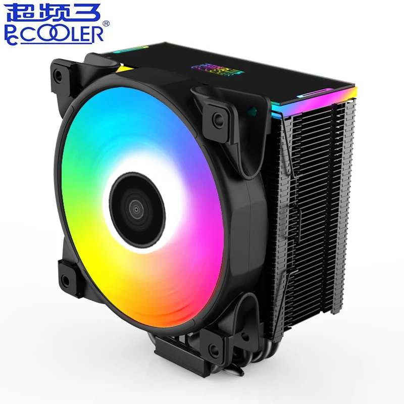 Pccooler GI-D56A 5 тепловым стержнем heat pipe Процессор охладитель 12 см Addressable RGB вентилятор с ШИМ-управлением для Intel 115X2011 1366 2066 AMD AM4 компьютер Процессор охлаждения