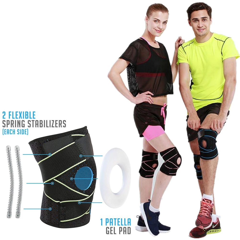1 шт. коленный фиксатор Coolfit Быстросохнущий силикагель 4 пружины спортивный