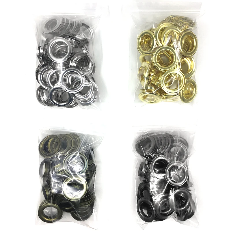 

50 sets Metal Eyelets and Installation Tools Inner size 14/17/20mm Rivets Eyelet buttons Tablecloth holes Shower curtain hole