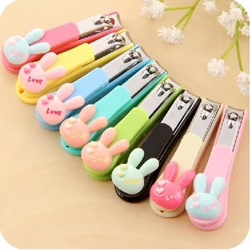 

DHL 500pcs Infant Nail Clippers Baby Finger Trimmer Scissors Kids adults Healthcare Cartoon Rabbit Nail Care Tools