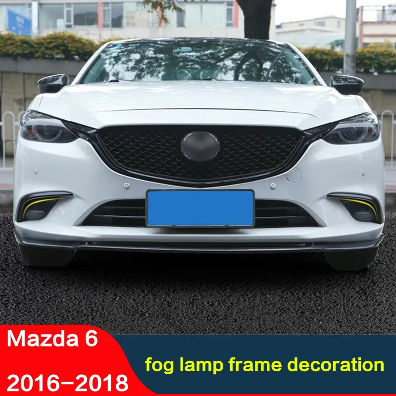 CEYUSOT для Mazda 6 Рамка передней противотуманной фары 2016 2017 2018 ABS бампер отражатель