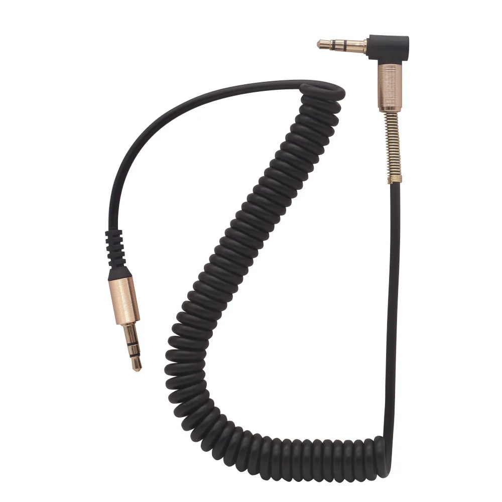 3.5 Jack Aux Cable 3.5mm Car Spring Audio Cable Gold Plated jack male to male speaker cables for Headphone Speaker audio cable audio speaker cable