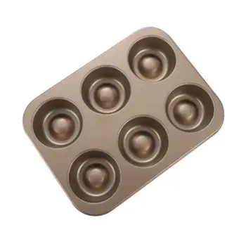

6 Holes Non stick Cake Mold Non Stick Cupcake Muffin Biscuit Pan Carbon Steel Baking Supplies DIY Bakeware