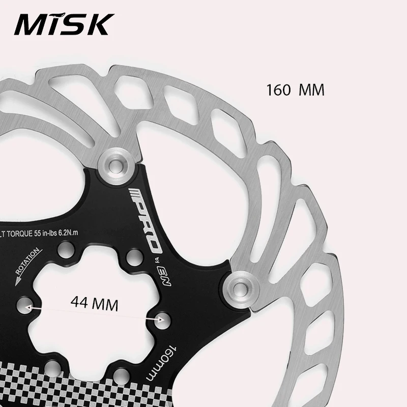 Misk Bicycle 160mm Disc Brake Rotor Floating Thickening Anodized Quick Cooling Ultra Light Disc