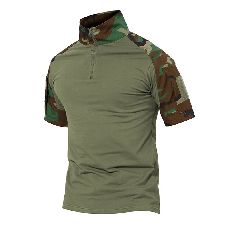 Men's Tactical T-Shirts Camouflage Army Uniform Hunt Working Short Sleeve Shirts Assault Combat Military Cotton Clothes Male tactical shirt tactical clothing