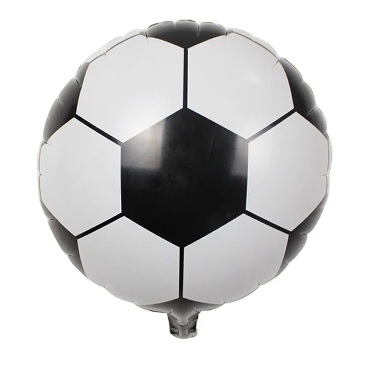 1Pc 18 Inch Football Aluminum Foil Balloon Soccer Metallic Mylar Balloons Decoration for Birthday Party