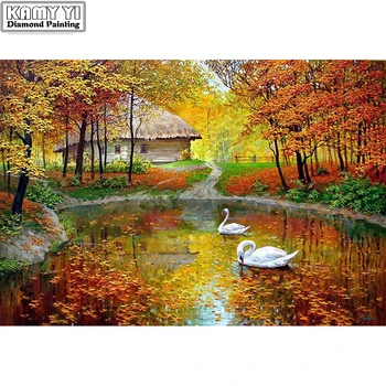 

Full Drill Square Diamond 5D DIY Diamond Painting\"autumn Scenery\"diamond Embroidery Cross Stitch Rhinestone Mosaic Painting