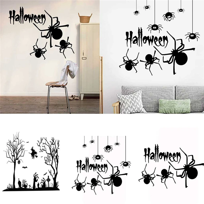 

Happy Halloween Background Wall Sticker Window Home Decoration Decal Decor Sticker mural