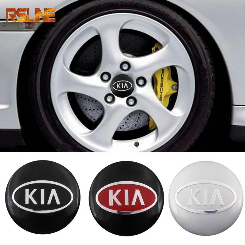 

4pcs 56mm Car styling Car Wheel Center Hub Caps badge Sticker FOR KIA K2 K3 K5 k9 Sorento Sportage R Rio Soul Car Accessories