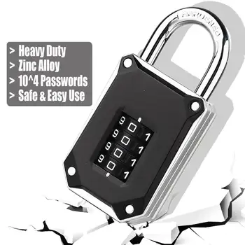 

Multifunctional Combination 4 Digit Security Padlock Gym Locker Drawer Luggage Cabinet Toolbox Door Lock Door Padlock