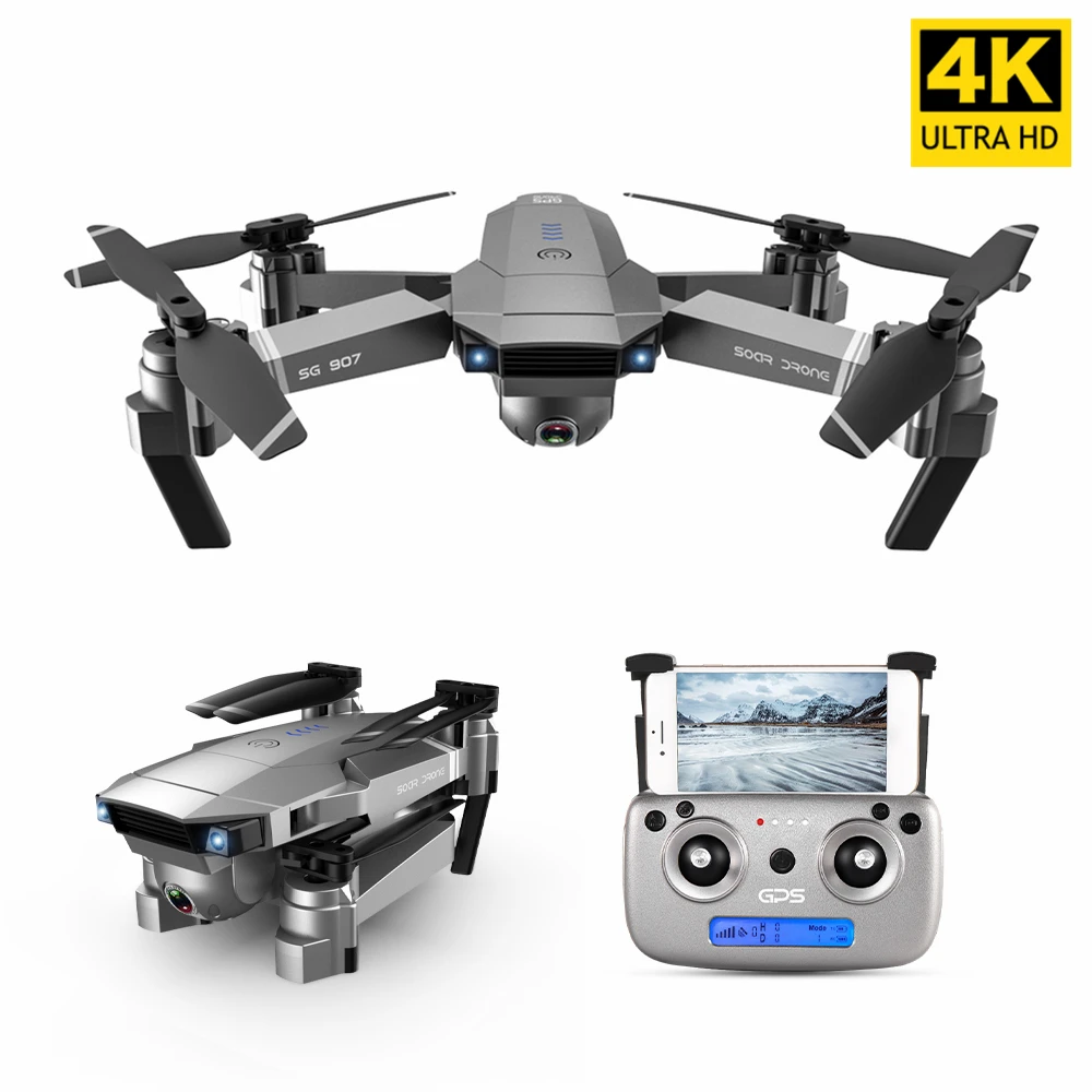Дрон SG901 SG907 с GPS регулируемая камера 4K HD широкоугольный стандартный Wi Fi