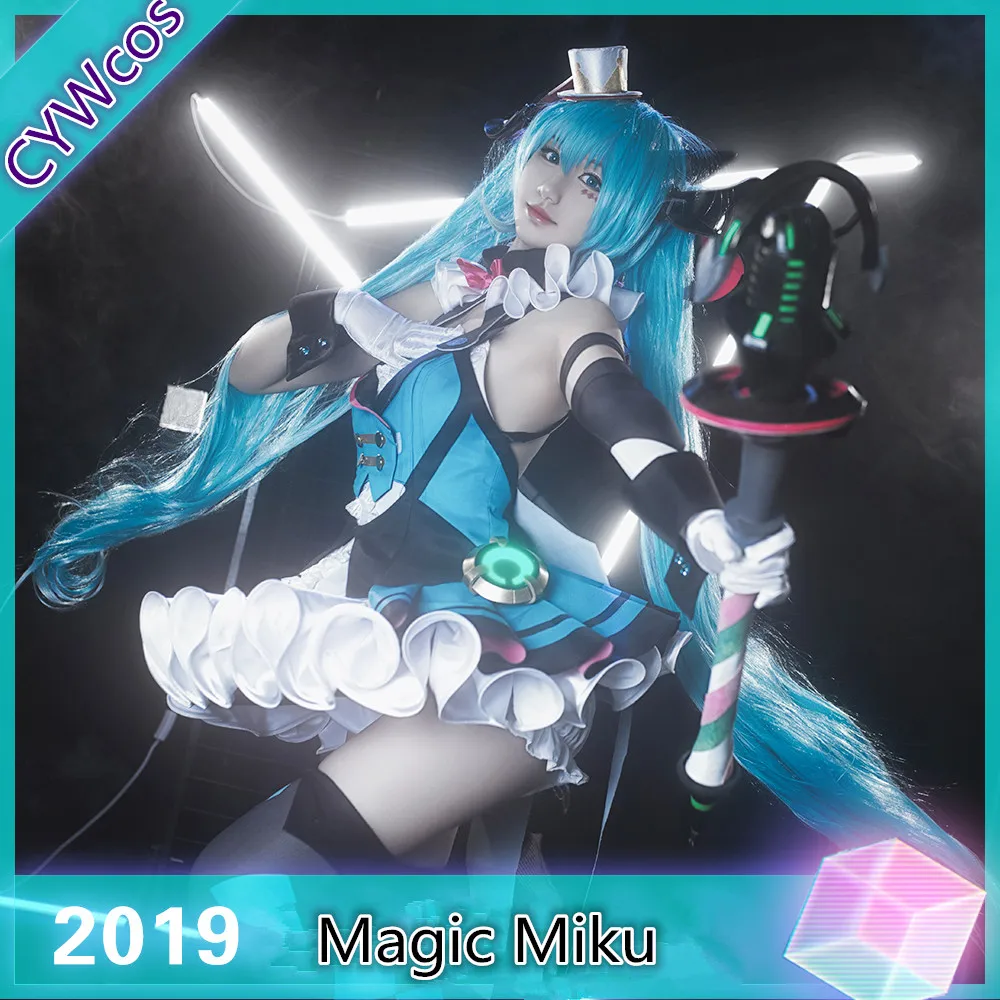 Ботинки для Маскарадного костюма с названием песни «Hatsune Miku Magic Мику для цирка, косплея костюм костюмы на Хэллоуин, подарок на день рождения женские модельные туфли