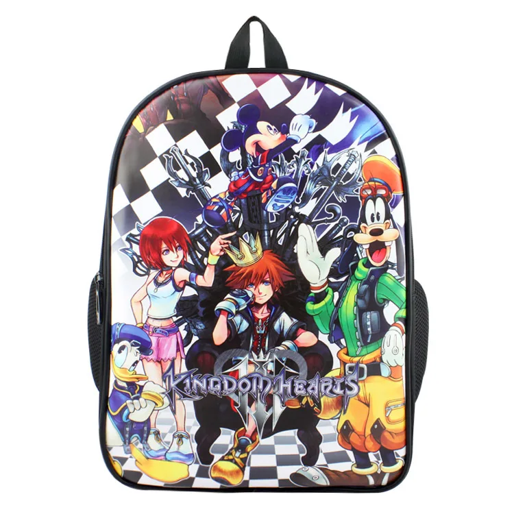 Игры Kingdom Hearts Рюкзак Студент печать на холсте сумка для мальчиков и