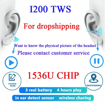 

Original I200 TWS Wireless Headphones 1:1 Copy Bluetooth Earphone Charging Earbuds Headset for IPhone PK I500 I100 I9000 I10 TWS