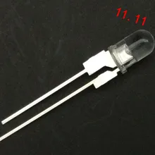 10 шт./лот 5 мм 940nm 15 градусов высокой мощности 0,5 Вт ИК светодиодный инфракрасный светодиод Невидимый светильник широкий кронштейн способствует нагреву