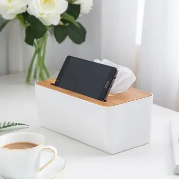 

European Style Tissue Holder Container Towel Napkin Tissue Holder Case For Car Office Home Decoration Wooden Tissue Box Round