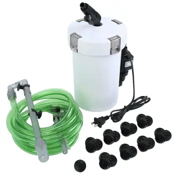 

(Ship from UK) Yonntech HW-603B Aquarium Fish Tank External Canister Filter Outside Pre Filter Bucket Super Quiet 6W 400L/H