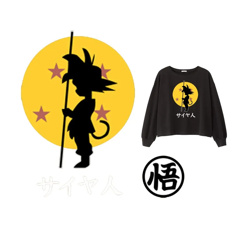 Dragon Ball Супер Saiyan Son Goku Gohan утюжка на теплопередаче печать Патчи Наклейки для одежды футболки DIY аппликации