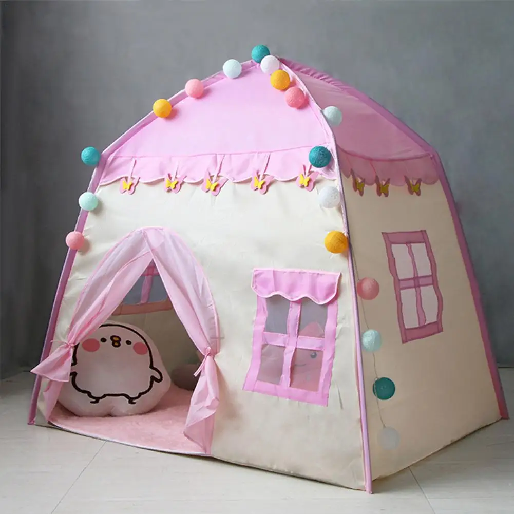 Палатка игровой домик 3-4 Детская домашняя игрушка детский замок игровой домик для девочек подарок на день рождения Пляжная палатка на молнии подарки для девочек