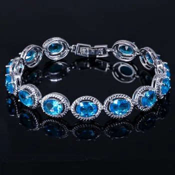 

S925 Sterling Silver Bracelet 18K White Gold Plated Bracelet Beautiful Shiny AAA Zircon Bracelet Bridal Wedding Luxury Jewelry
