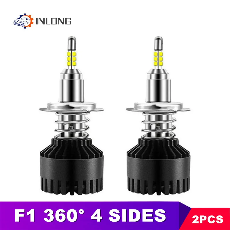  Inlong 2Pcs H4 LED Headlight Bulbs H11 H1 H7 9005 9006 SAM Chips 80W 10800LM 6500K Car Led Auto Hea - 33001010716