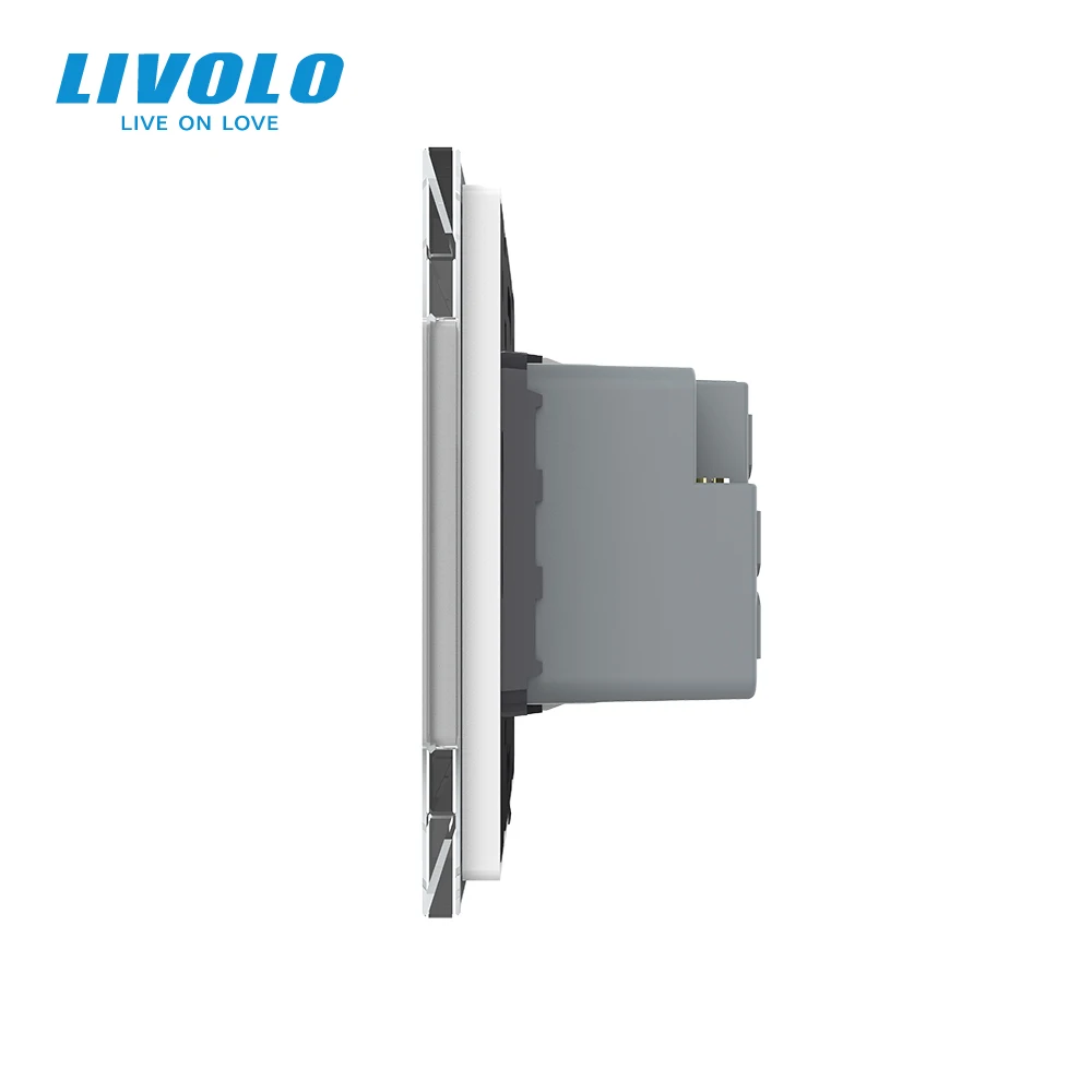 Розетка электрическая Livolo со стеклянной панелью 10 А|socket power|panel socketsocket panel |