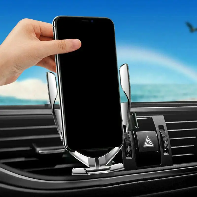 R1 Automatic Clamping 10W Car Wireless Charger For iPhone Xs Huawei LG Infrared Induction Qi Wireless Charger Car Phone Holder