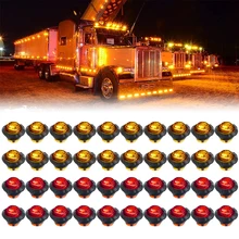 Feux de signalisation latéraux de camion, 20 pièces, feux de dégagement de voiture, LED, indicateur latéral avant et arrière, 12V, lentille fumée, 3/4 pouces 