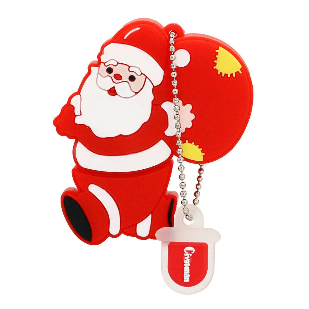 XIWANG USB Flash Drive 128GB Pendrive cartoon snowman Christmas tree gifts 64GB 32GB 16GB 8GB 4GB Elk Deer Santa Claus Pen drive