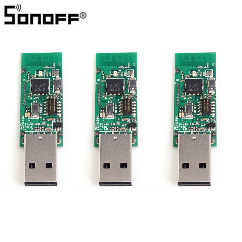 SONOFF-módulo de interfaz USB Zigbee CC2531, 3/2/1 Uds., Dongle USB, placa de circuito impreso, Analizador de Protocolo de paquete