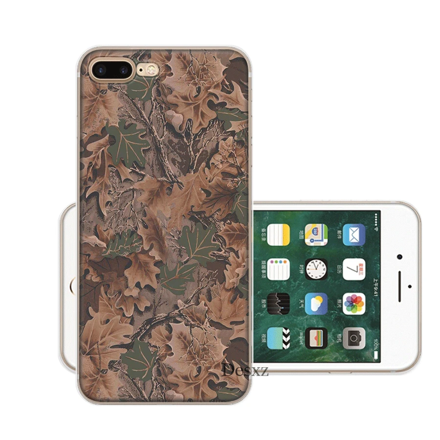 Мобильный чехол для iPhone X XS Max XR 6 6S 7 8 Plus 5 5S SE жесткий чехол Realtree зёленая камуфляжная оболочка - Цвет: 7