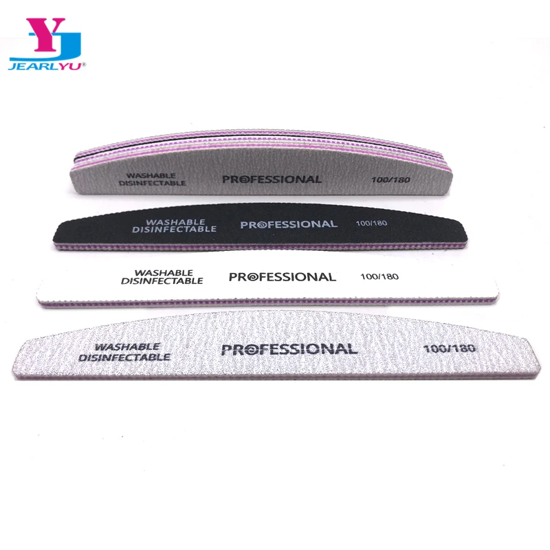 10pcs/lot Professional Nail File 100/180 Grinding Polishing Buffer