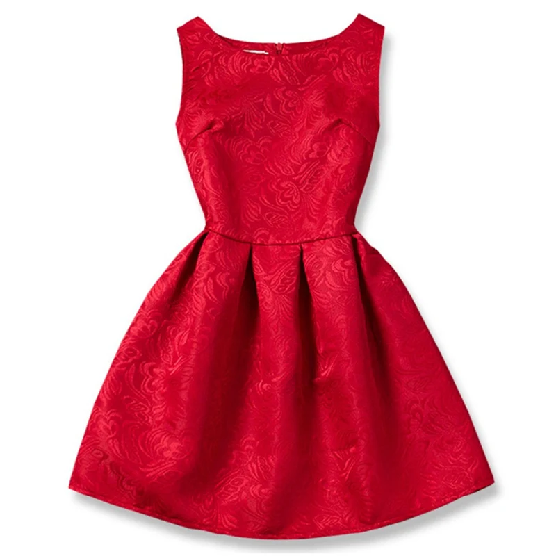 Платье для маленьких девочек Костюмы платье трапециевидной формы для девочек с принтом в виде бабочки с цветочным рисунком Детские платья для девочек, 6, 10, 12 лет на каждый день повседневные vestido infantil - Цвет: Red dress