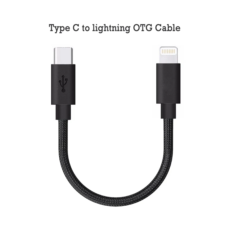 USB Type-C to Lightning OTG Cable for iOS Connect HiBy FC1 FC3 FC5 BTR5 BTR3K Q3 Q5S-TC K9 Shanling UA2 | Электроника