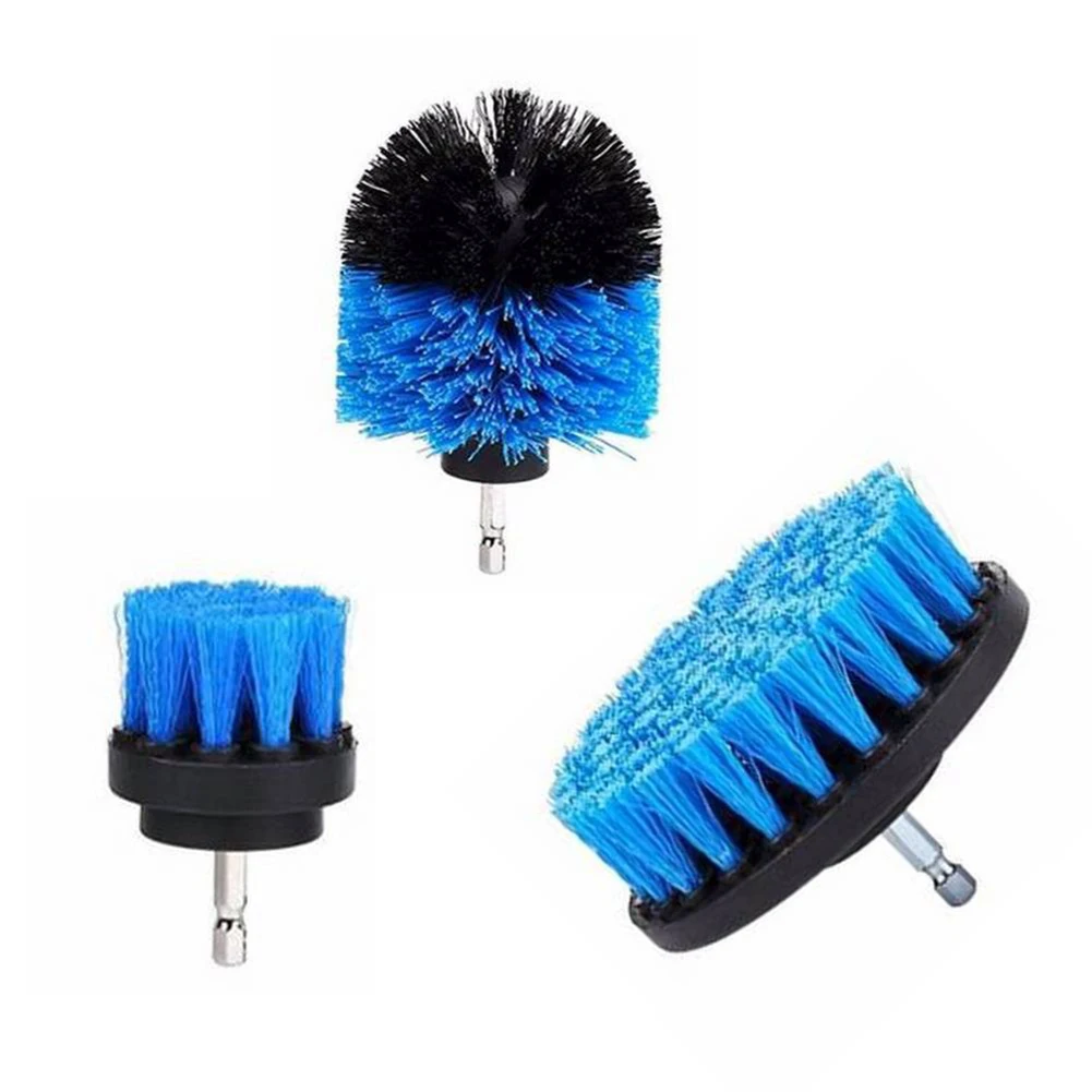 3pcs/set Electric Drill Brush Car Brush Grout Power Scrubber Cleaning Brush Tub Cleaner Tool Scrubber Washing Brush Wholesale