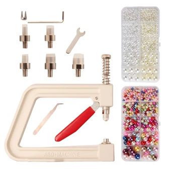 

Hand Press Pearl Setting Machine Tools Beads Rivet Fixing Machine for DIY Crafts