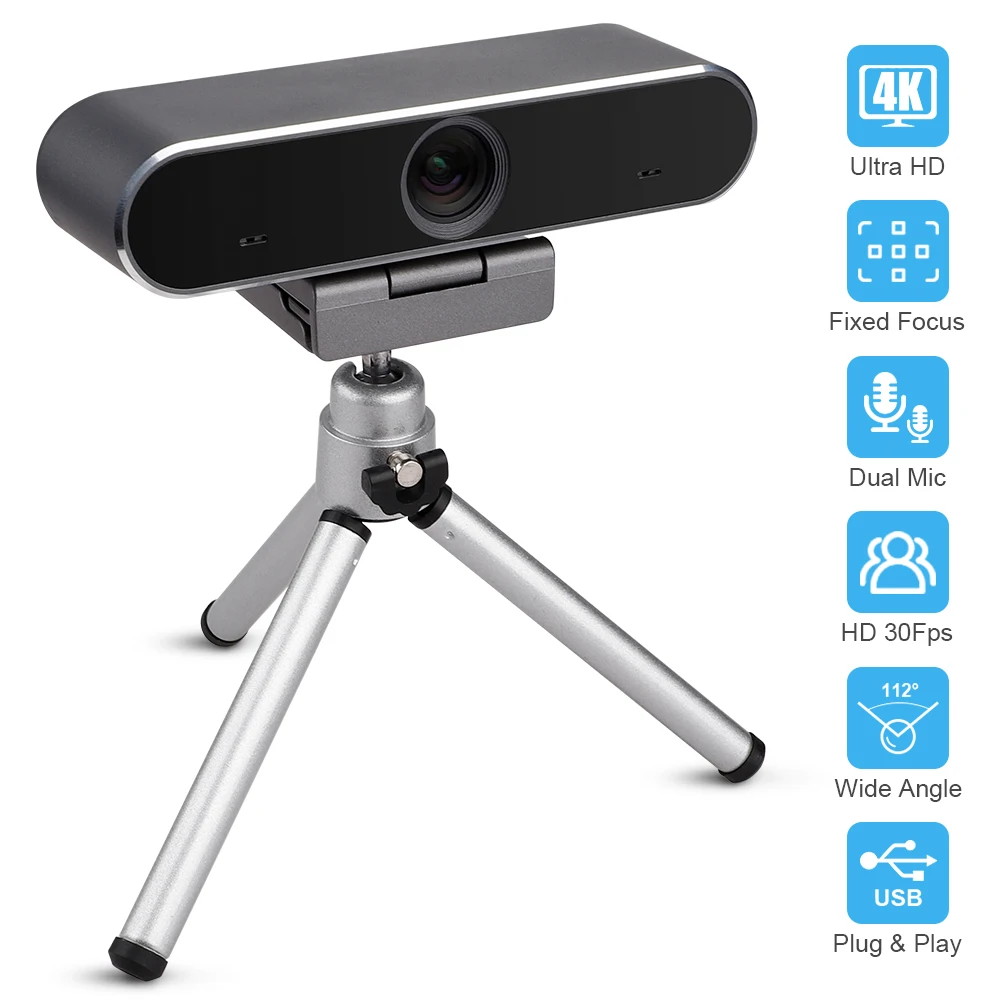 

3840*2160 HD Webcam , Widescreen Video Calling and Recording,1080p Camera, Desktop or Laptop Webcam,4K Camera,8 million pixels