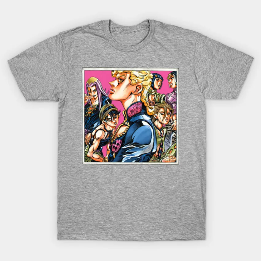 Футболка JJBA пассион тенниска с принтом венто золотистый Невероятные приключения