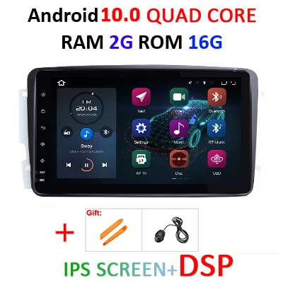 DSP ips 2 Din Android 10 автомобильный DVD Мультимедиа gps для Mercedes/Benz/CLK/W209/W203/W208/W463/Vaneo/Viano/Vito Авто Радио Аудио obd2 - Цвет: 2G 16 IPS DSP
