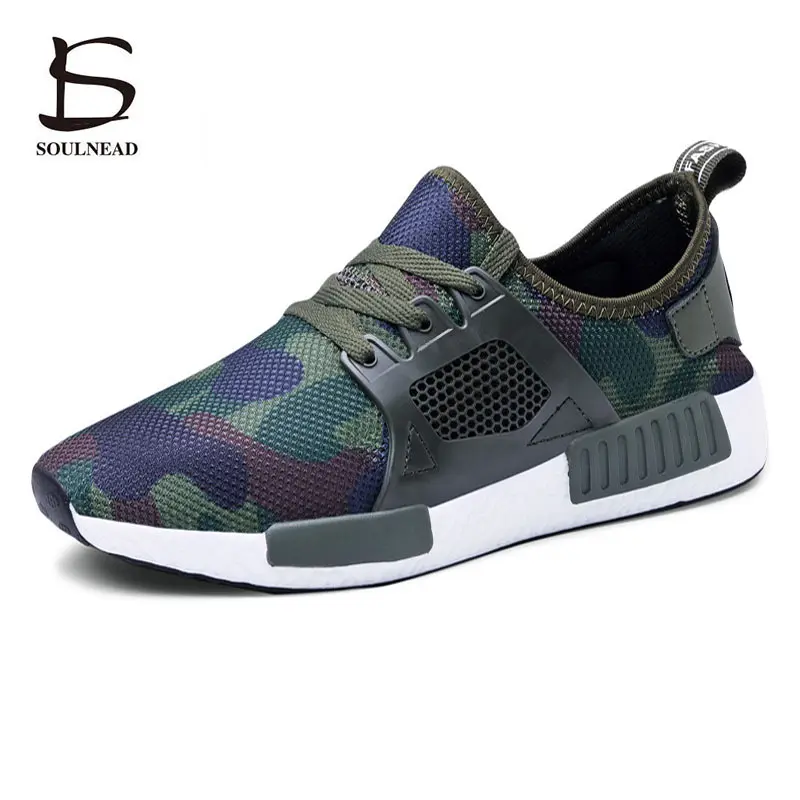 

2019 Spring Autumn New Men's Running Sports Shoes Outdoor Casual Shoes Man's Mesh Breathable Sneakers Light Weight Army Green